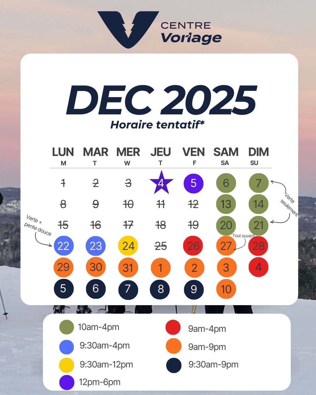 December 2025 Schedule