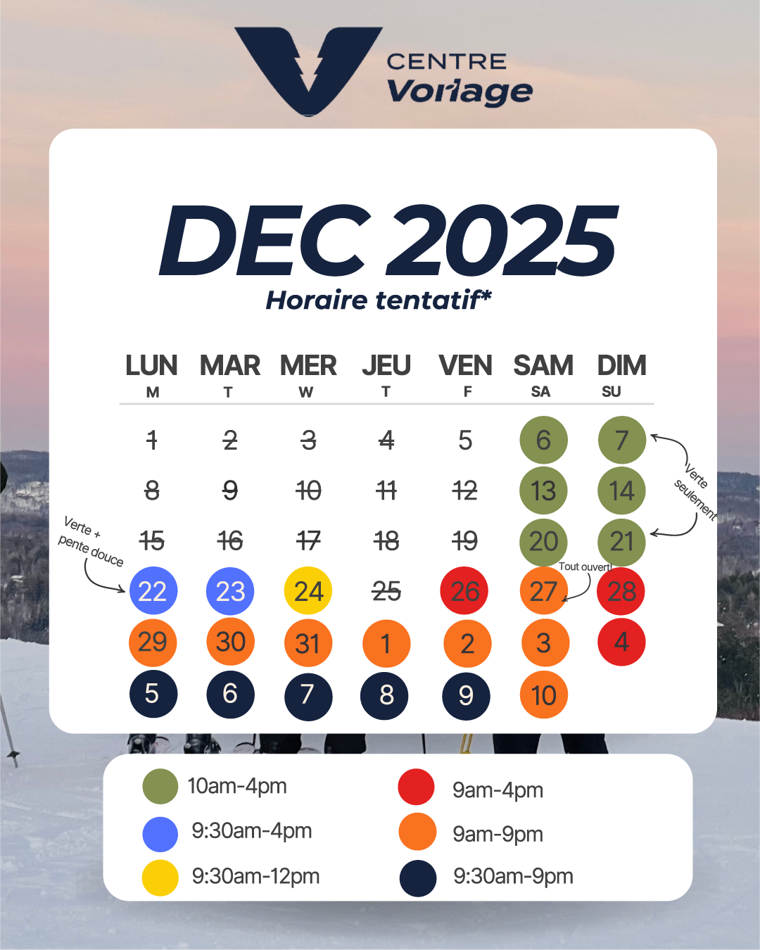 December 2025 Schedule